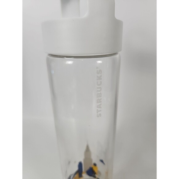 Starbucks You Are Here New York City 18.5 Oz Reusable Glass Water Bottle - Picture 3 of 11
